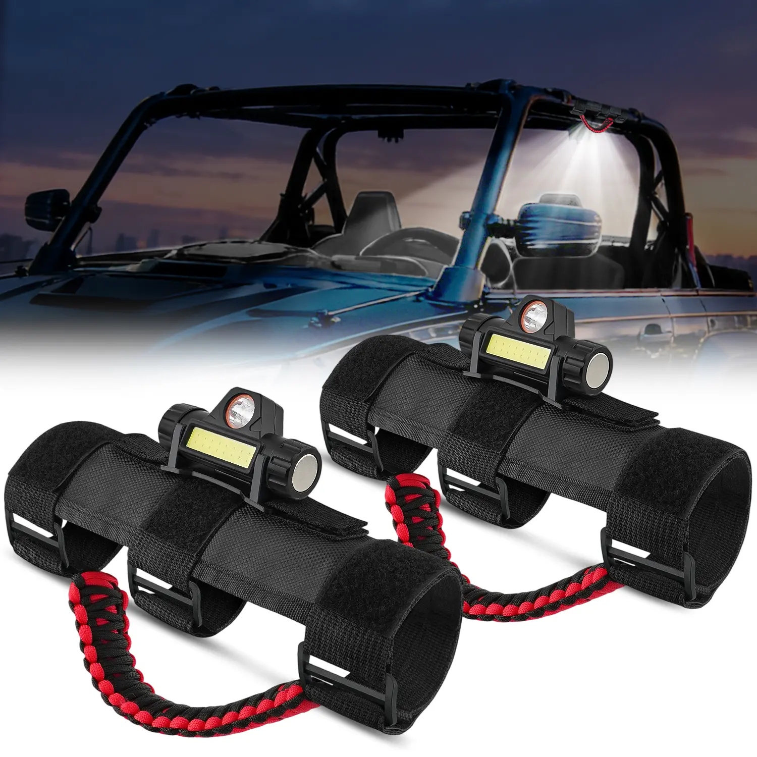 Nilight UTV Dome Light w/Grab Handle Universal 1.75”-2.0” Roll Bar Mount LED Interior Light Spot Flood Combo Beam LED Light for UTV ATV Can-Am Polaris RZR Buggy Golf Off-Road Vehicle light bar  dealsforyoudays Lightbar, Led Work Light, Rechargeable Work L
