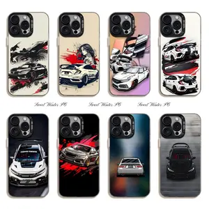 Cool Car JDM Design Phone Cases For iPhone 17 Promax Pro Air 16 Plus 15 14 13 12 11 Black IMD Matte Shockproof Protective Cover Perfect Christmas Halloween Birthday Gift