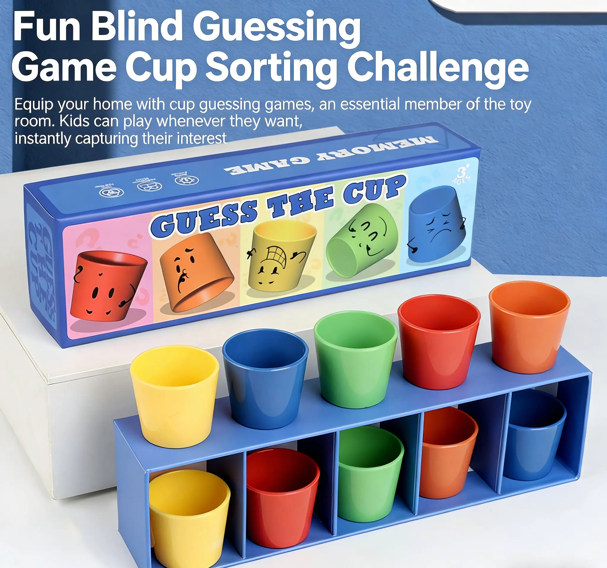 Guess The Cup Game Set – Fun Color Matching & Memory Challenge for Parties, Game Night & Friends Gathering