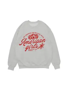 My Friends Are in Love with American Girls T‑Shirt – Sweatshirt – Hoodie | Retro Americana Graphic Top | Global Love Statement Apparel | Whimsical Vintage Gift