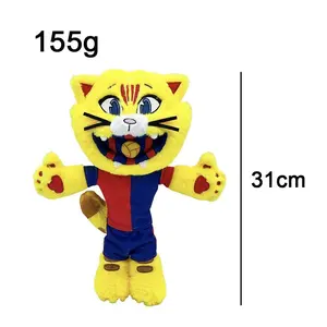 Barcelona Football Mascot Cat Plush Doll Plushies Collection Stuffed Toys Bedroom Decor Kids Boys Girls Birthday Gifts