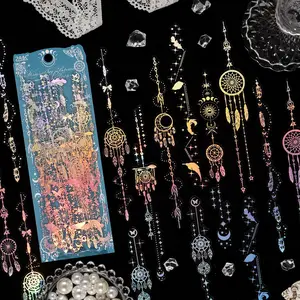 Vintage Silver Color Pet Stickers Pack of 20, Sparkling Fringe DIY Scrapbook Materials Decorations, Handmade Journal Adhesive Decals