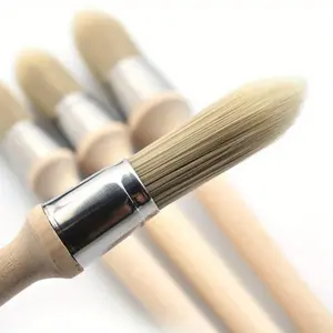 1pc Trim Paint Brush, Edge Painting Tool, Trim Painting Brush With Wood Handle, Trim Brush For Window Floor Ceiling Stair
