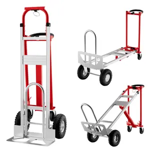 3-in-1 Heavy Duty Stair Climbing Folding Hand Truck – 800 lbs Capacity – Convertible Dolly Cart with Stair-Climbing Wheels & Elastic Straps for Material Handling, Home, Office, Warehouse, Supermarket