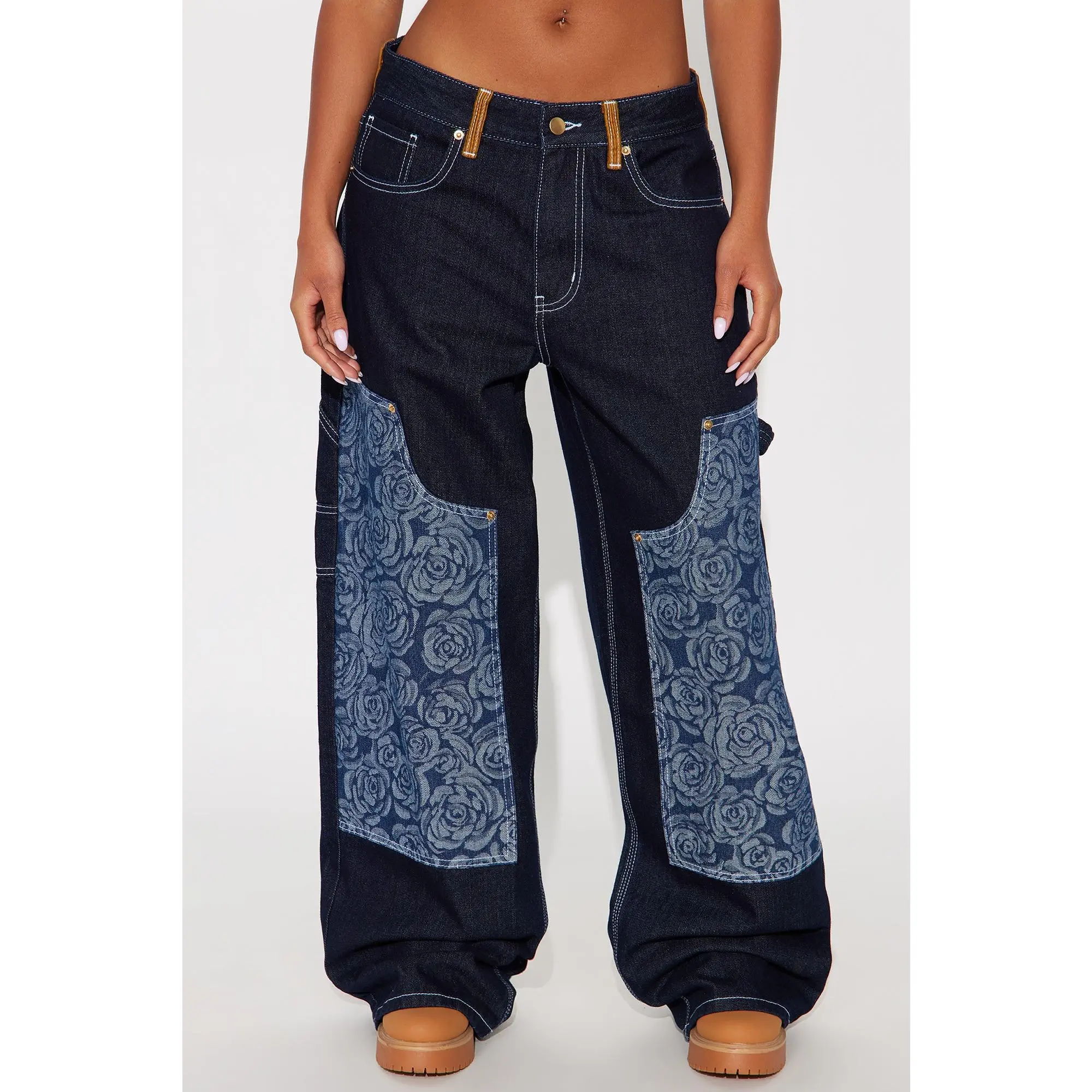 Essex Loose Utility Jeans - Dark Denim