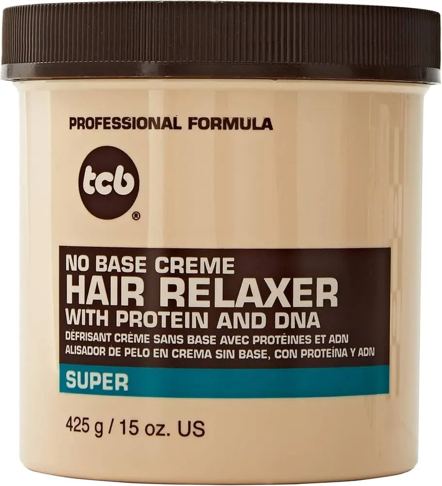TCB Professional Formula No Base Cream Hair Relaxer with Protein and DNA – Regular/Super – Available in 7.5 oz & 15 oz
