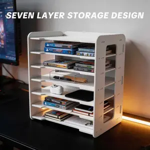 Simple Office Desktop File Rack Organizer, Desk Document Holder Storage Box, Book Stand Paper Tray, Office Supplies