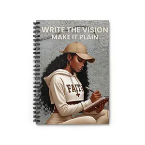 Spiral Notebook - Write The Vision Make it Plain, Journal, Planner, Inspirational Quote, School Supplies, Bullet Journal, Teacher Gift