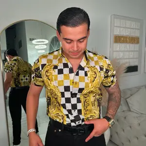 Men's Short-Sleeve Ajedrez T-Shirt, Menswear Top