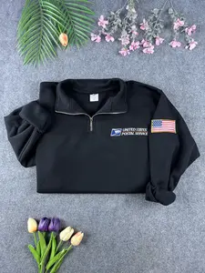 USPS Quarter Zip Sweatshirt, Embroidered United States Postal Service Pullover, Postal Worker Gift, USPS Employee Sweatshirt