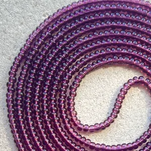 PROMISE - Tie On Waist beads - 45 to 60 inches Waistbeads - Purple Waistbeads - Valentines Day Waistbeads - Feminine Body Beads - Violet Waistbeads - Purple Raine Waistbeads - Made By Venus Waistbeads