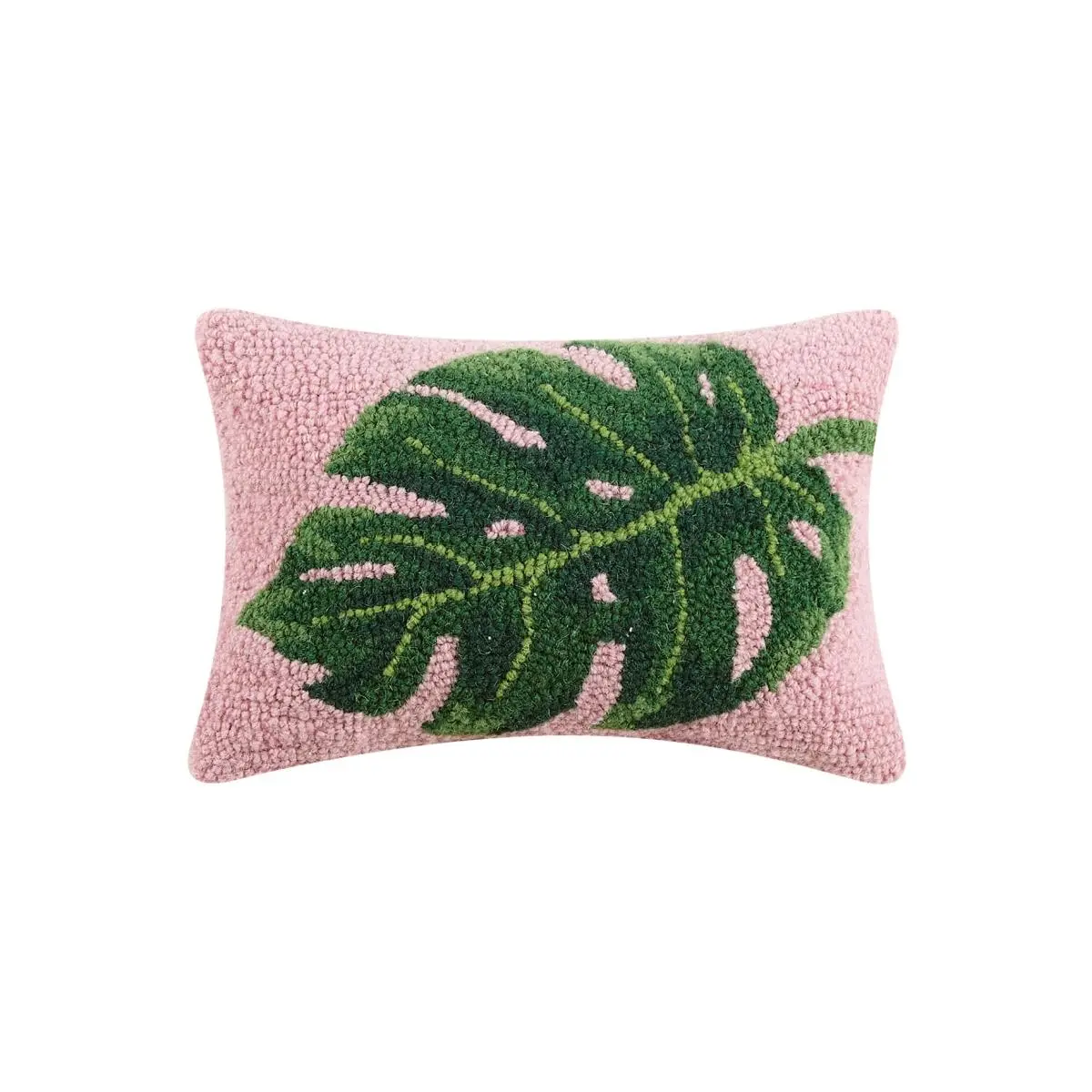Peking Handicraft 30TG815C12OB 8x12 in. Palm Leaf Hook Pillow, Poly-Filled Rectangle Craft Standard Pillow, Craft Standard Pillows