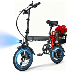 14" Folding Electric Bike for Adults, 500W Commuter Ebike Up to 18MPH, 30 Miles Range, 12Ah Battery, 3 Riding Modes, UL GCC Certified