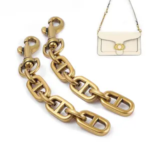 2 counts Golden Women Purse Strap Extender Handbag Chain Clutches Handles Bag Charm Chain Straps Accessories for Women DIY Purse Making, Versatile Function, Purse Accessory