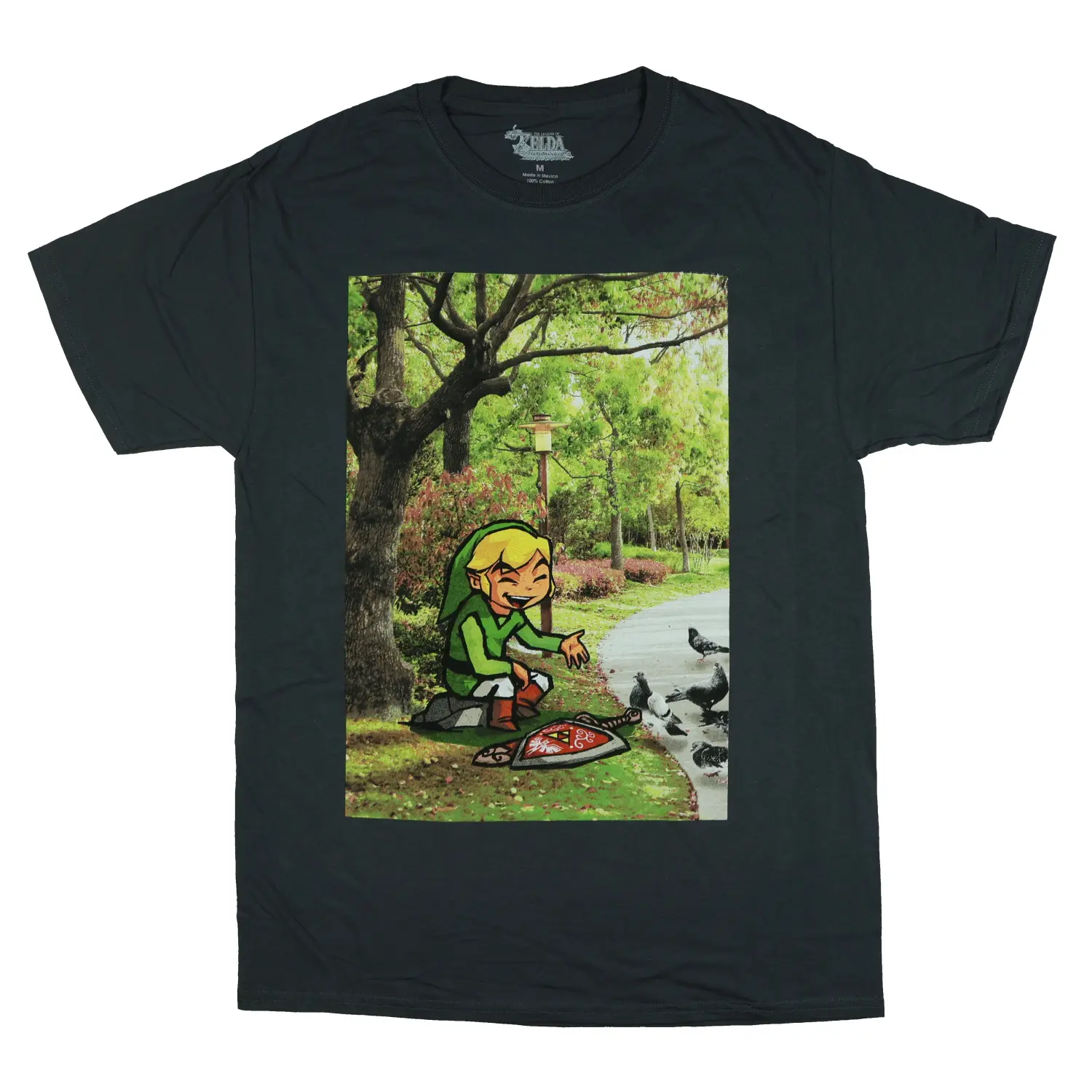The Legend of Zelda T-Shirt Men's Link in The Park Adult Short Sleeve Tee