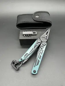 23-in-1 Multitool  FOG-BLUE - 5Cr15 & 3Cr13 Stainless Steel Construction | Heavy-Duty Pliers, Knife, Bottle Opener, Screwdrivers | for Survival, Camping, Hiking (Nylon Sheath Included)