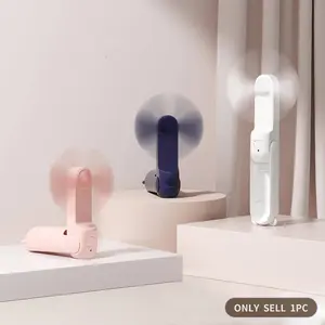 Mini Handheld Portable Fan, USB Rechargeable, 3 Speed Settings, Foldable Design, Ideal for Travel and Outdoor Use, Summer Essential