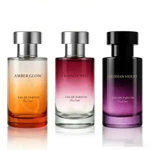 3-Piece Luxury Eau De Parfum Set | Amber Glow, Crimson Mist & Obsidian Violet Trio | Long-Lasting Fragrance Collection for Women | Versatile Scents for Daily Wear & Evenings