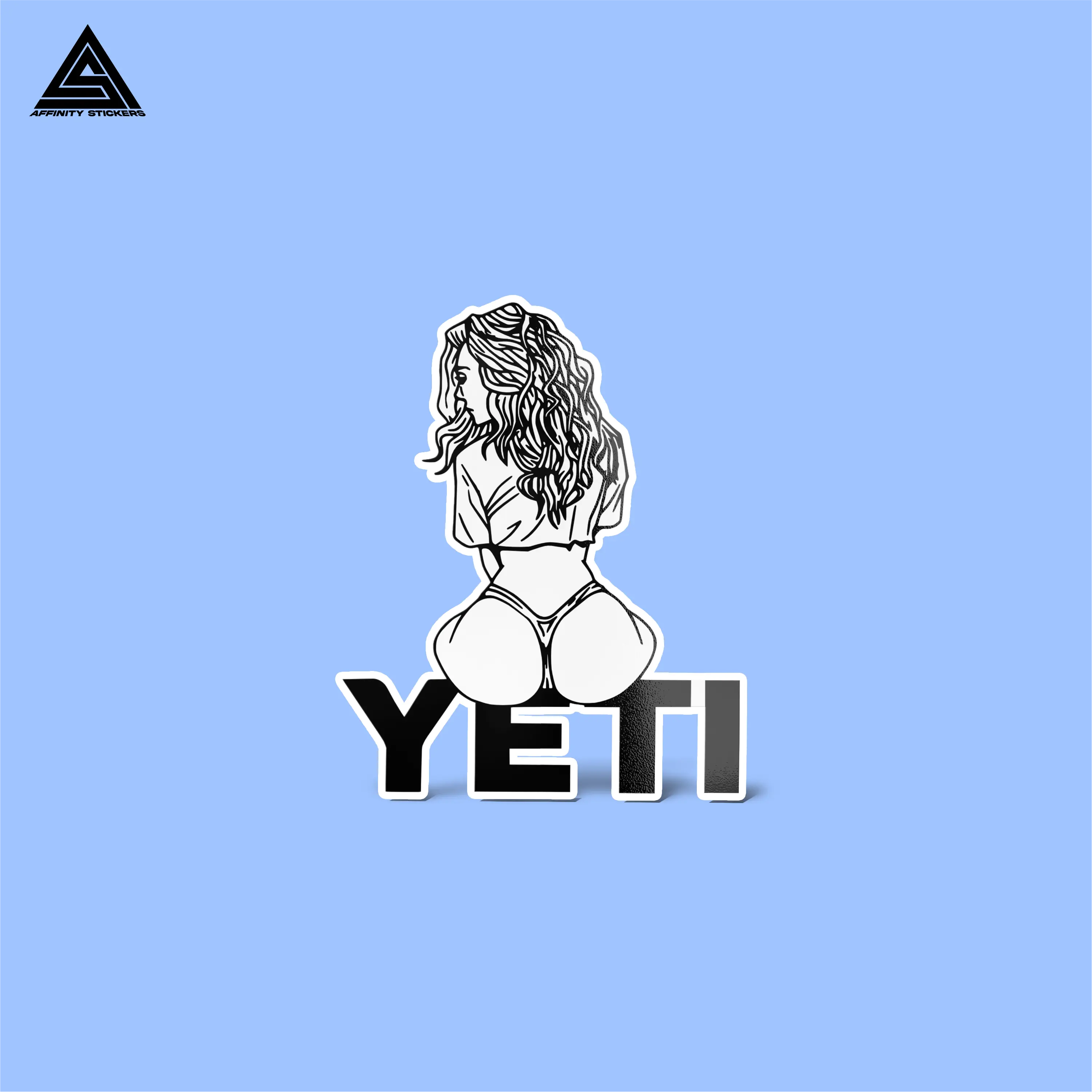 Yeti Cheeks Decal Sticker || vinyl sticker, water bottle sticker, tumbler stickers, laptop decals, waterproof, sticker, yeti, butt, cheeks, funny, Decor Decorative custom stickers