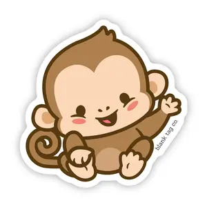 Blank Tag Co.® Waterproof Sticker - Monkey