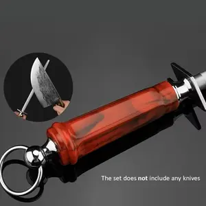 12-Inch Professional Sharpening Rod, High-Carbon Steel Blade, Abs Textured Handle, Fine Grit Manual Knife Sharpener