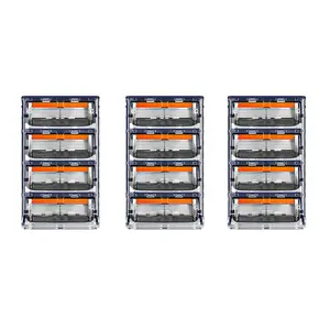 Dollar Shave Club Men's Signature 6 Blade Razor Refills – Disposable Stainless Steel Razor Blades with Lube Strip for Smooth Shaving, 12-Pack