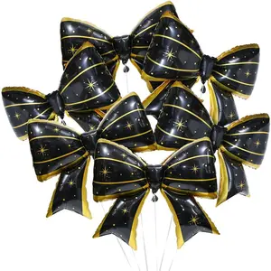 Giant Black Bownot Decoration Balloons, Bow 90S 80S Themed Bowtie  Balloon For Retro Classic Bachelorette Party Bridal Shower Wedding Birthday Decor Supplies