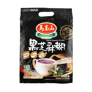 GREENMAX Instant Black Sesame Paste Drink Mix - 12 Sachets, 360g - Traditional Taiwanese Breakfast Beverage, Nutritious & Delicious