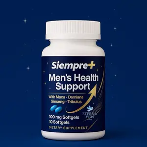 Siempre+ Men's Health Support Multivitamin Antioxidant with Maca Damiana Ginseng Tribulus 500 mg Softgels 10 Softgels