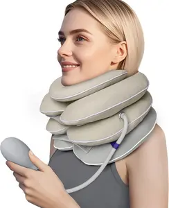 Inflatable Neck Stretcher with Brace – Adjustable Cervical Traction Pillow for Neck Pain Relief at Home