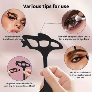 6pcs Reusable Eyeshadow Tools, Eye Makeup Guide Stencils, Quick Application Templates, Eyeshadow Stencil Stickers, Eye Stencils Reusable, Eyeshadow Templates, Professional Eye Design, Reusable Stencils, Durable Stencils, Flexible Stencil Sheets, Makeup Te