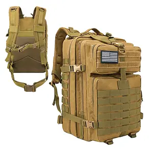 WOLT 45L Tactical Military Molle Backpack for Men - Durable Outdoor Hiking, Hiking Camping, Multi Compartment 3-Day Assault Rucking Survival Backpacks,summervibes outdoorfun