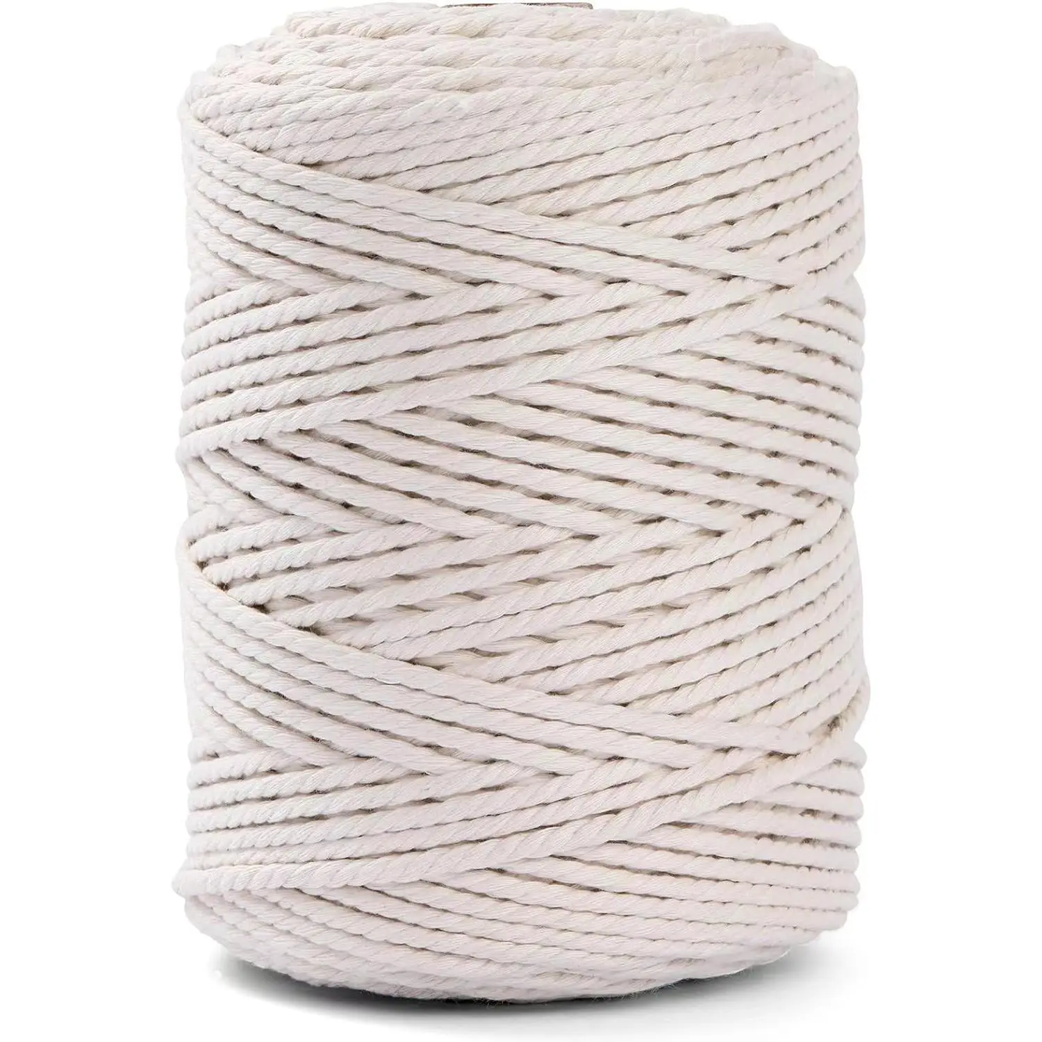 Macrame Cord 3mm x 220Yards, Natural Cotton Macrame Rope Cotton Cord, Perfect Macrame Supplies for Wall Hanging, Plant Hangers, Crafts, Knitting, Decorative Projects