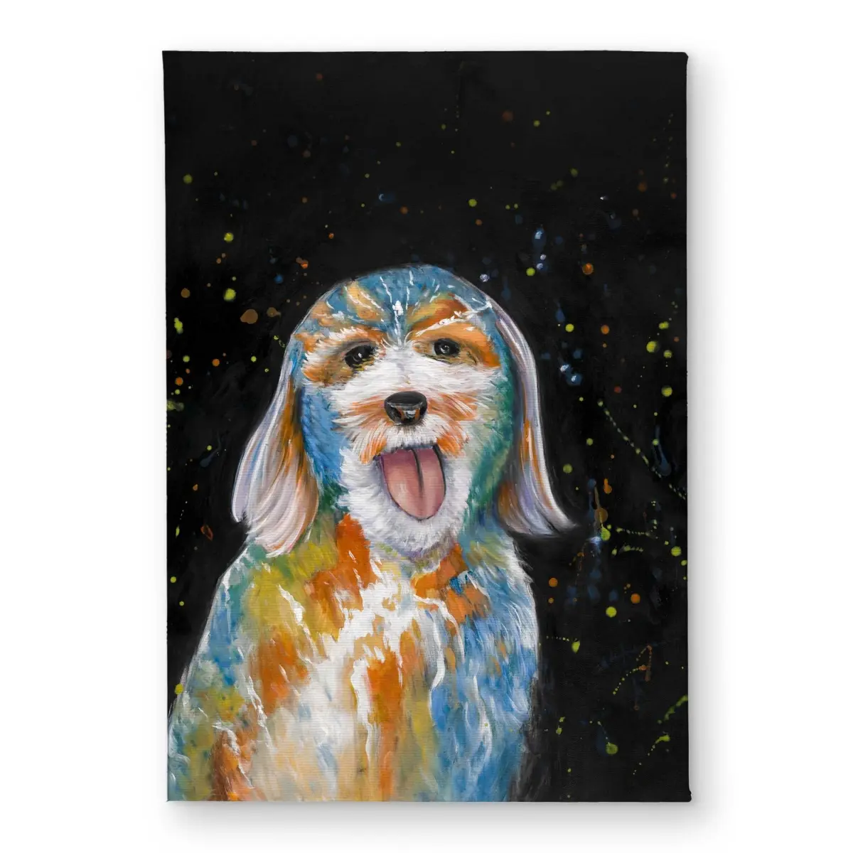 Begin Home Decor CODM1724Q9IFF7 17 x 24 in. Abstract Labradoodle Door Mat - Indoor & Outdoor Home Decor