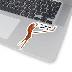 Marcus the Worm Sticker, Funny Rigatoni Pasta Meme, VR Chat Lover Laptop Sticker