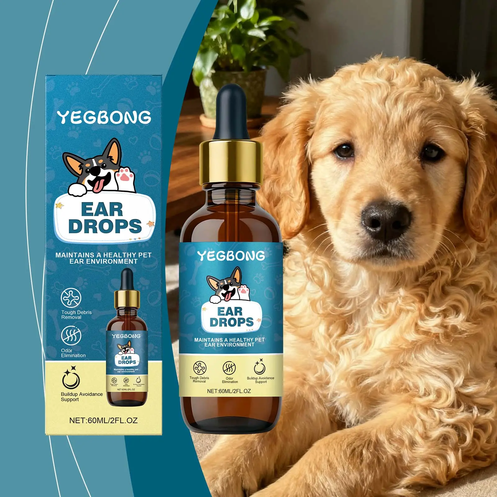 Dog ear care drops – gentle, nourishing drops to clean and care for your pet's ears