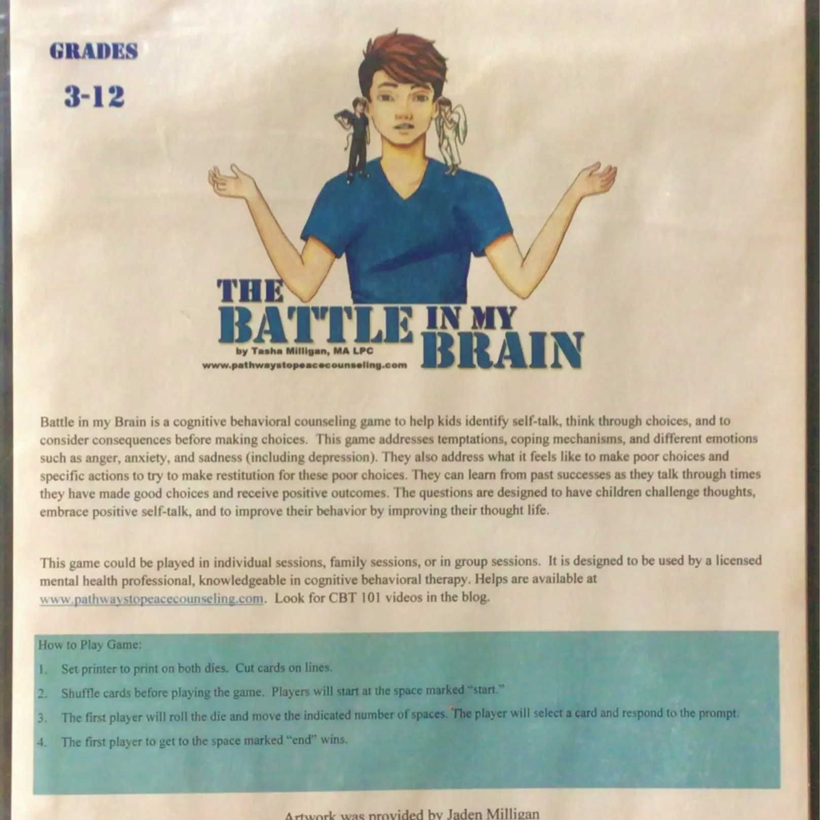 The Battle in My Brain - A CBT Counseling Game