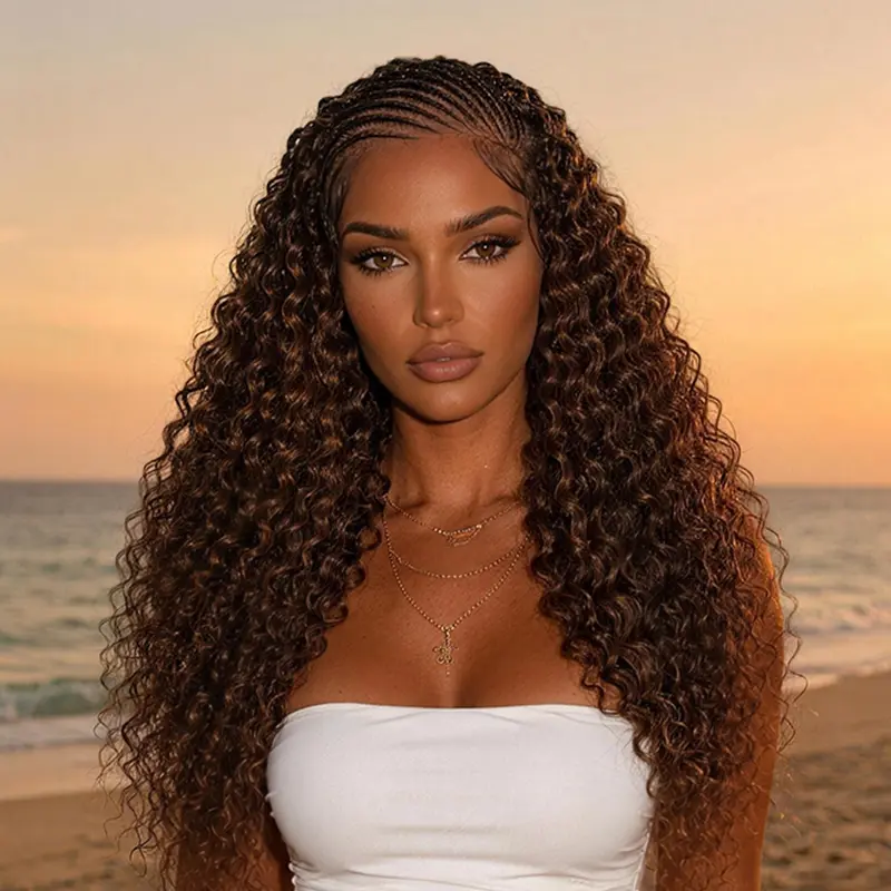 [Limited Deal] Frodio Veralux™ Fiber Fulani Braid Wig 13x6 Frontal Lace Wig Pre-Cut Lace| Natural Look, Beginner Friendly