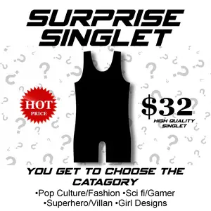 Surprise  Wrestling Singlet, Powerlifting Singlet Youth Wrestling Singlet Men for Training (Unisex Adult/Youth)