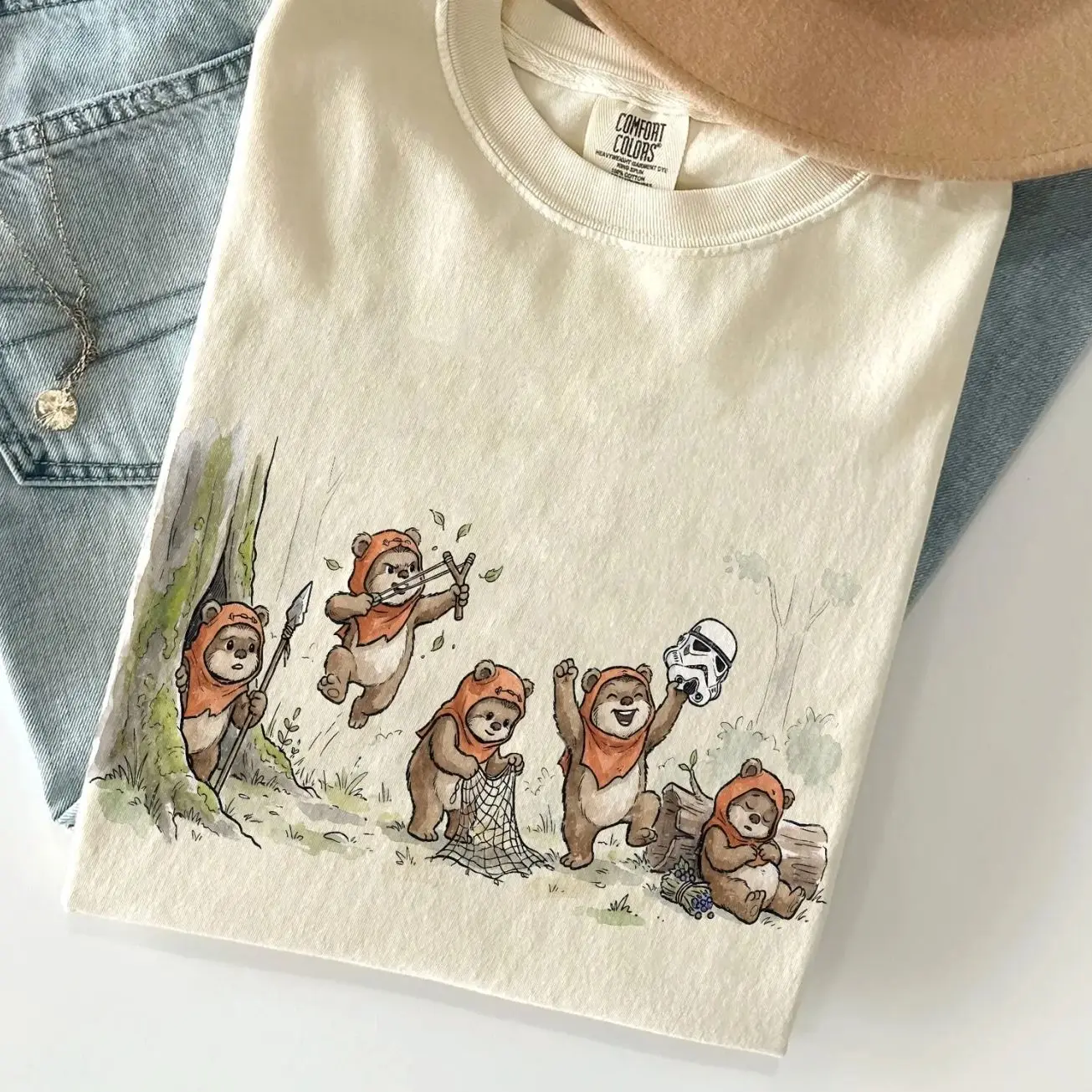 #Ewokkk Emotions Shirt, Vintage Cute #Ewokkk Graphic Tee, Galaxys Edge Trip Outfit, Matching Shirt, #KawaiiEwok Gift OL852