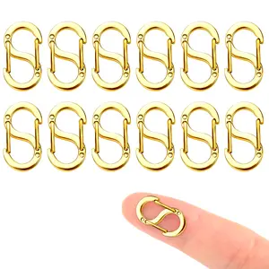 12PC Necklace Shortener Double Clasps and Closures Jewelry Clasps Converters for Bracelet Necklaces Extender S Lock Bracelet Connector