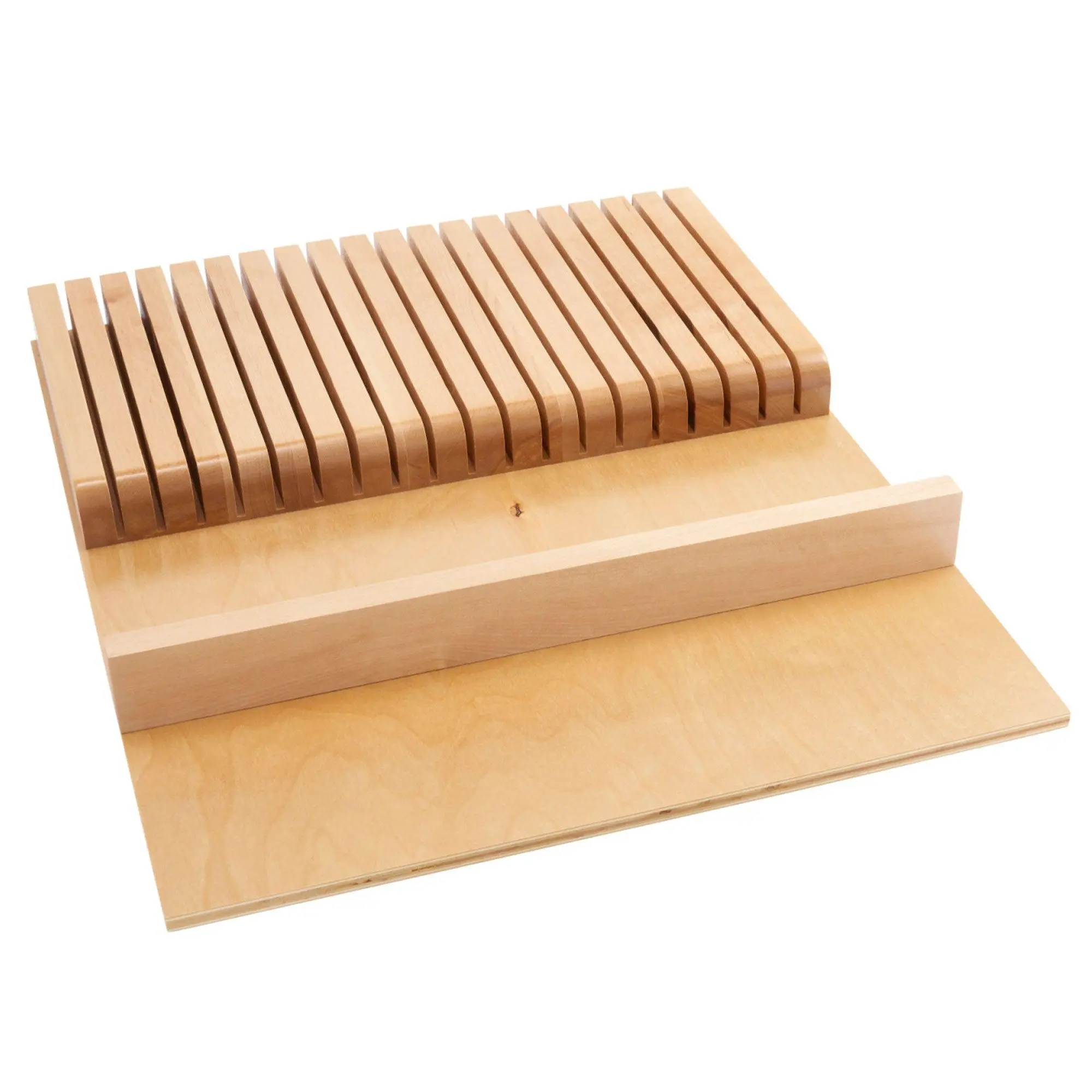 Rev-A-Shelf Kitchen Knife Block 19 Slot Drawer Organizer Insert Trimmable 4WKB-1