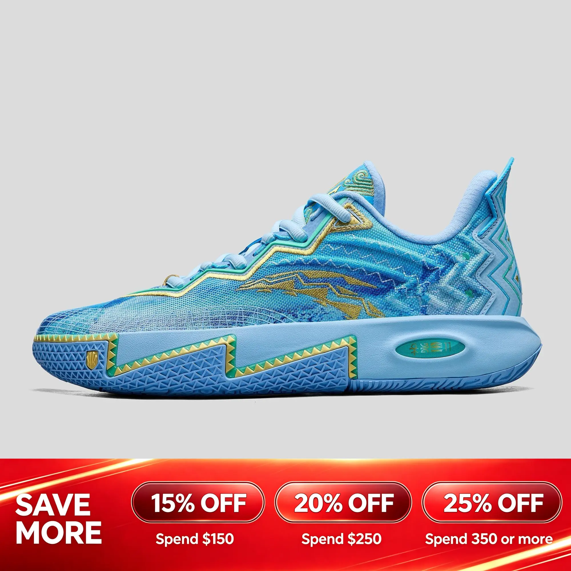 [Back to School] ANTA KAI 2 Klay Thompson Basketball Shoes Professional Anti-slip Blue Yellow Sports Shoes BTS