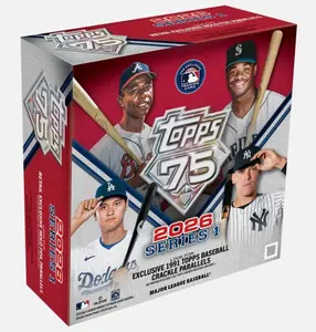 2026 Topps Series 1 Baseball Sealed 75th Anniversary Mega Box (14 Packs/Box) IN HAND
