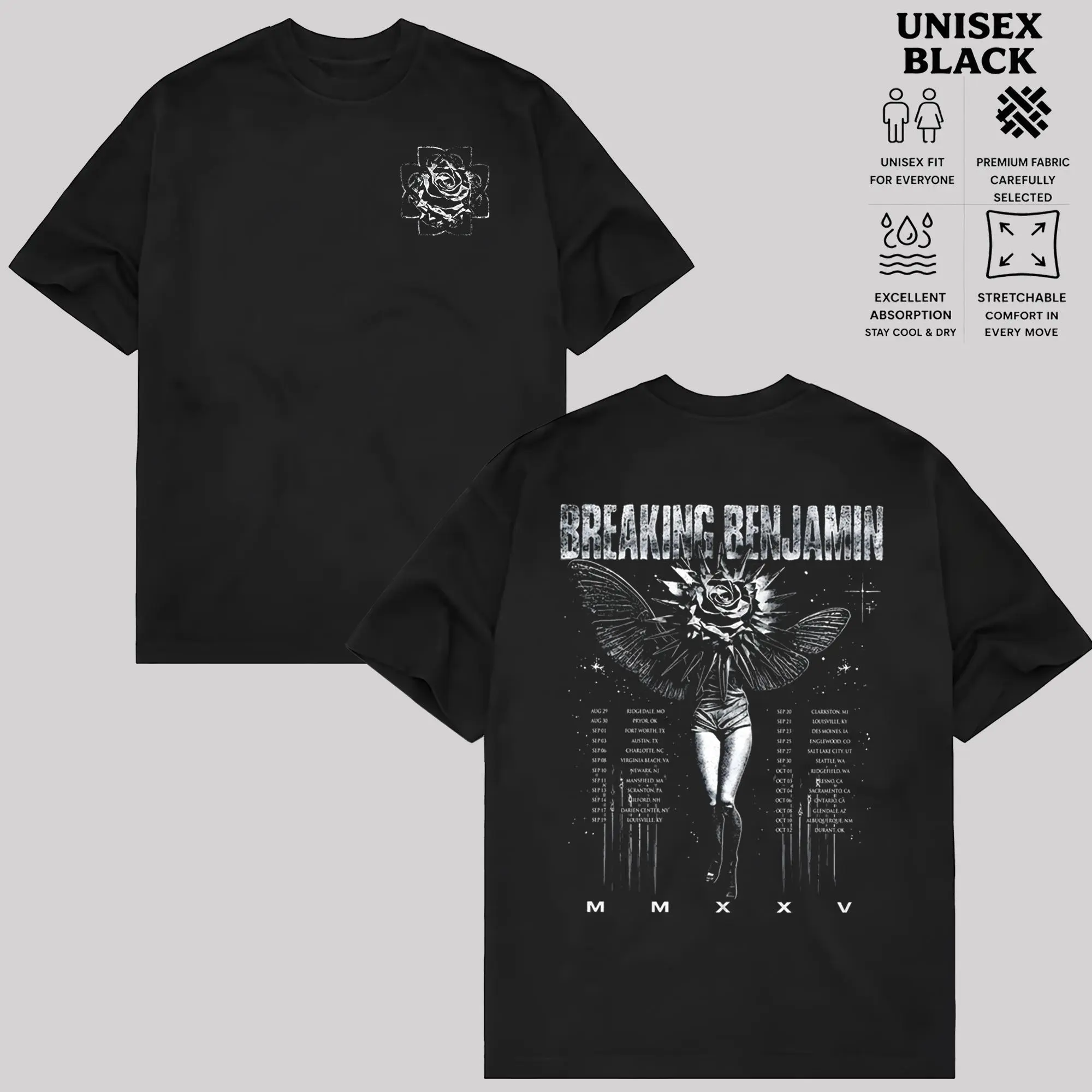 Retro NEW Breaking Benjamin album T-Shirt , Breaking Benjamin Shirt ,Music Graphic Tee , Rock Band Shirt, Retro Music Tee, Rock Music Lover Shirt, Vintage Band Shirts Casual Comfort Cotton Fabric Fit Top ,Top Men's and Women's Clothing . Streetwear