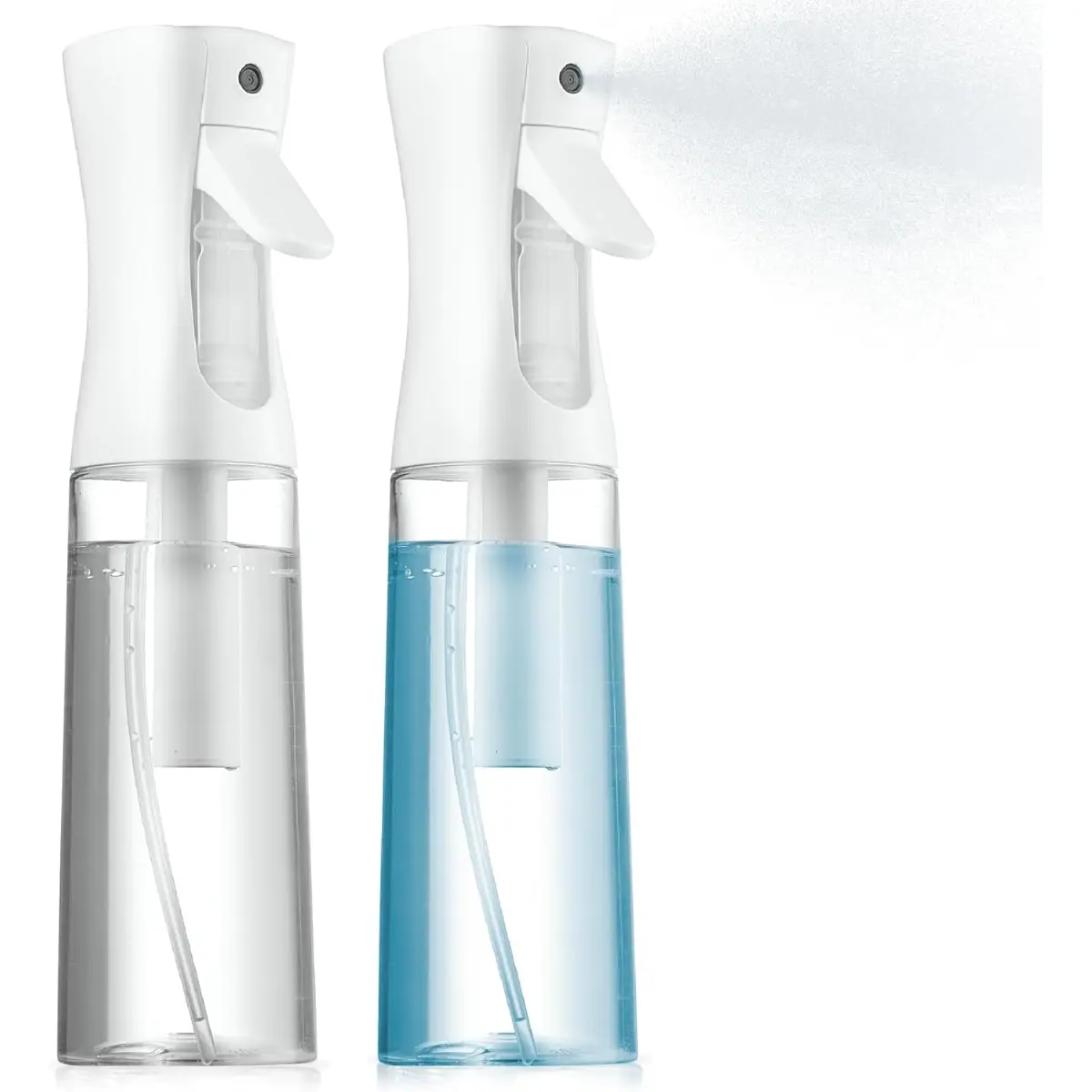 2 Pack Continuous Spray Bottles - Ultra Fine Mist Sprayer | Water Spray Bottle For Hair Mister Spray Bottle For Hairstyling, Cleaning 200 ML