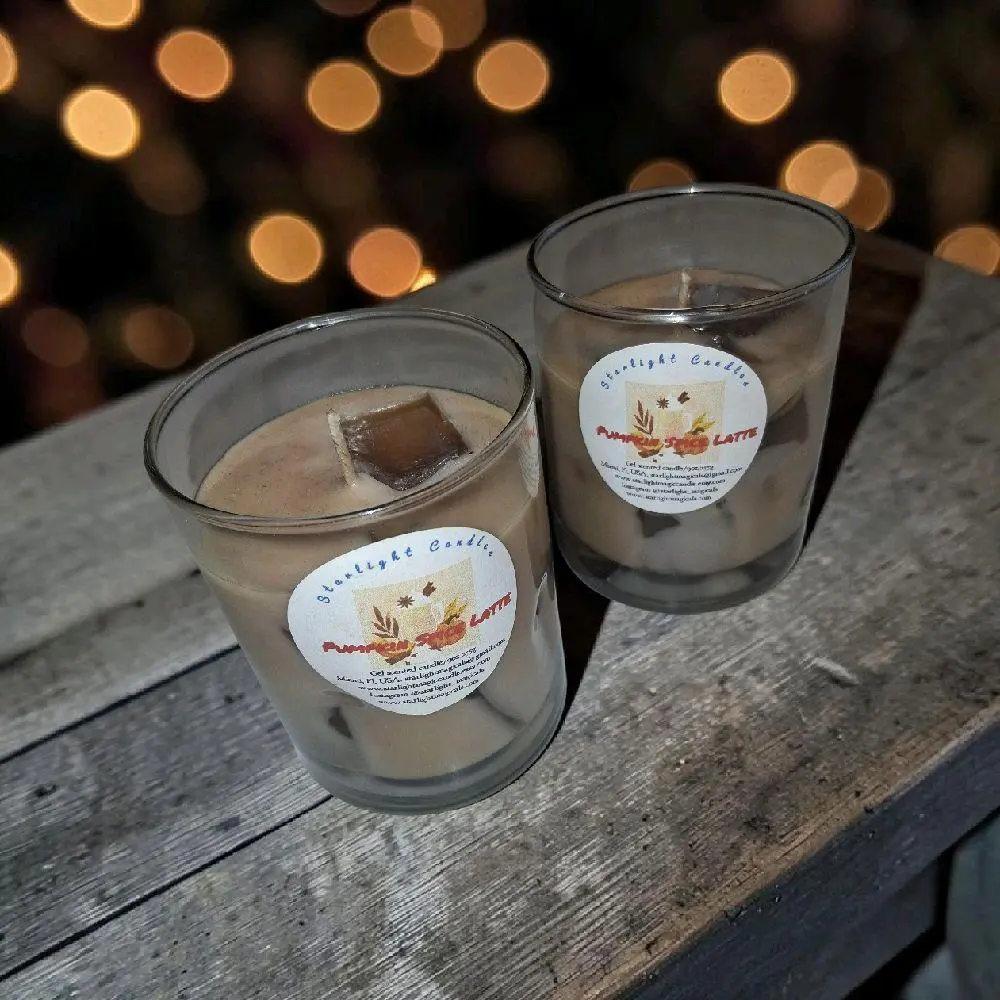 Pumpkin Spiced Latte Scented Candles, Cozy Home Fragrance for Fall, Long-Lasting Soy Wax Candles