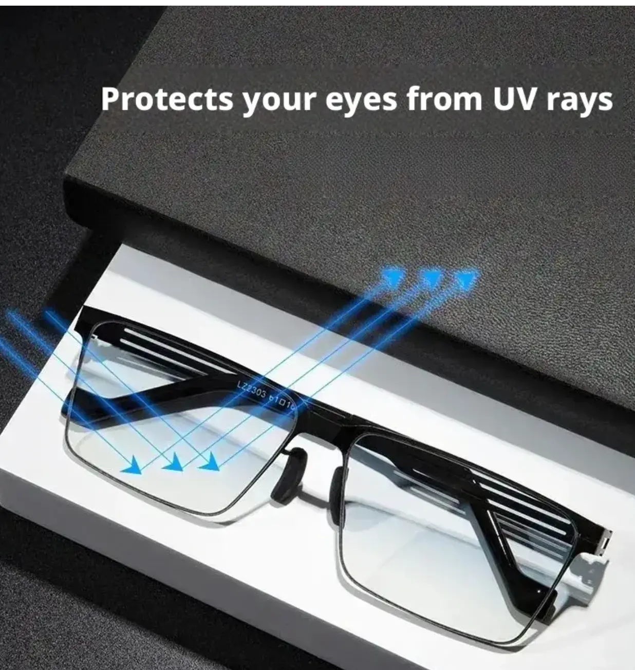 Smart Photochromic Sunglasses, Indoor Clear Outdoor Dark Lens, UV Protection Adaptive Tint Glasses for Men & Women