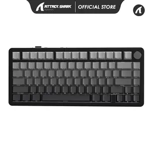ATTACK SHARK X85 Wireless Mechanical Keyboard, TKL 82 Keys Bluetooth 5.0/2.4GHz/Wired Gaming Keyboard,Gasket Structure,Knob,RGB Hot Swappable Custom Keyboard for PC/Mac/PS4/Xbox