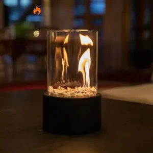 Outdoor tabletop fireplace, modern indoor and outdoor tabletop alcohol heater, home terrace balcony decorative wood stove, outdoor fireplace, gift for mother, wedding, housewife, tabletop fire pit